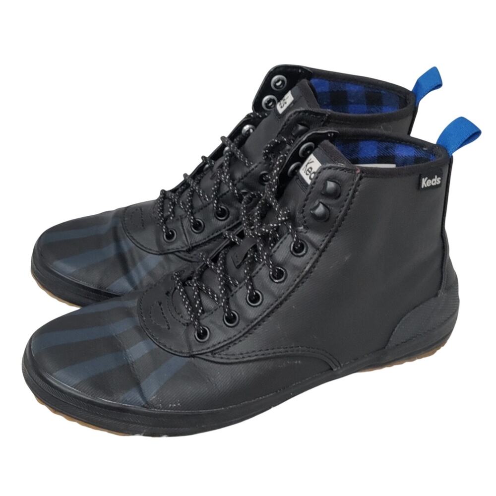 Black Keds rain booties sz 6.5
